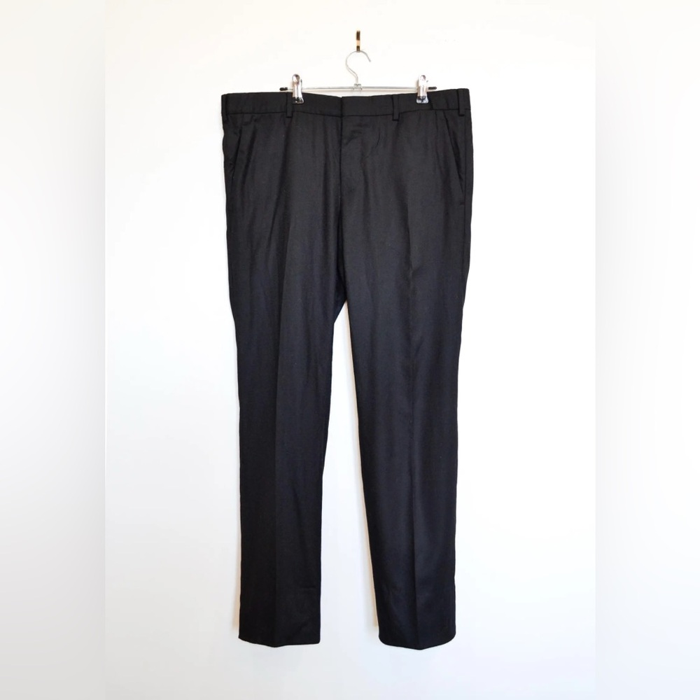 PRADA Women’s Black Wool Tailored Straight Leg Trousers
